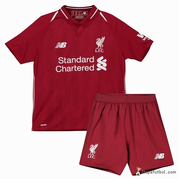 Camiseta Liverpool Replica Primera Ropa Conjunto De Niños 2018/19 Rojo